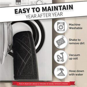 Universal Door Mat, Plaid Design - 42 x 35 - Anti Slip, Durable & Washable